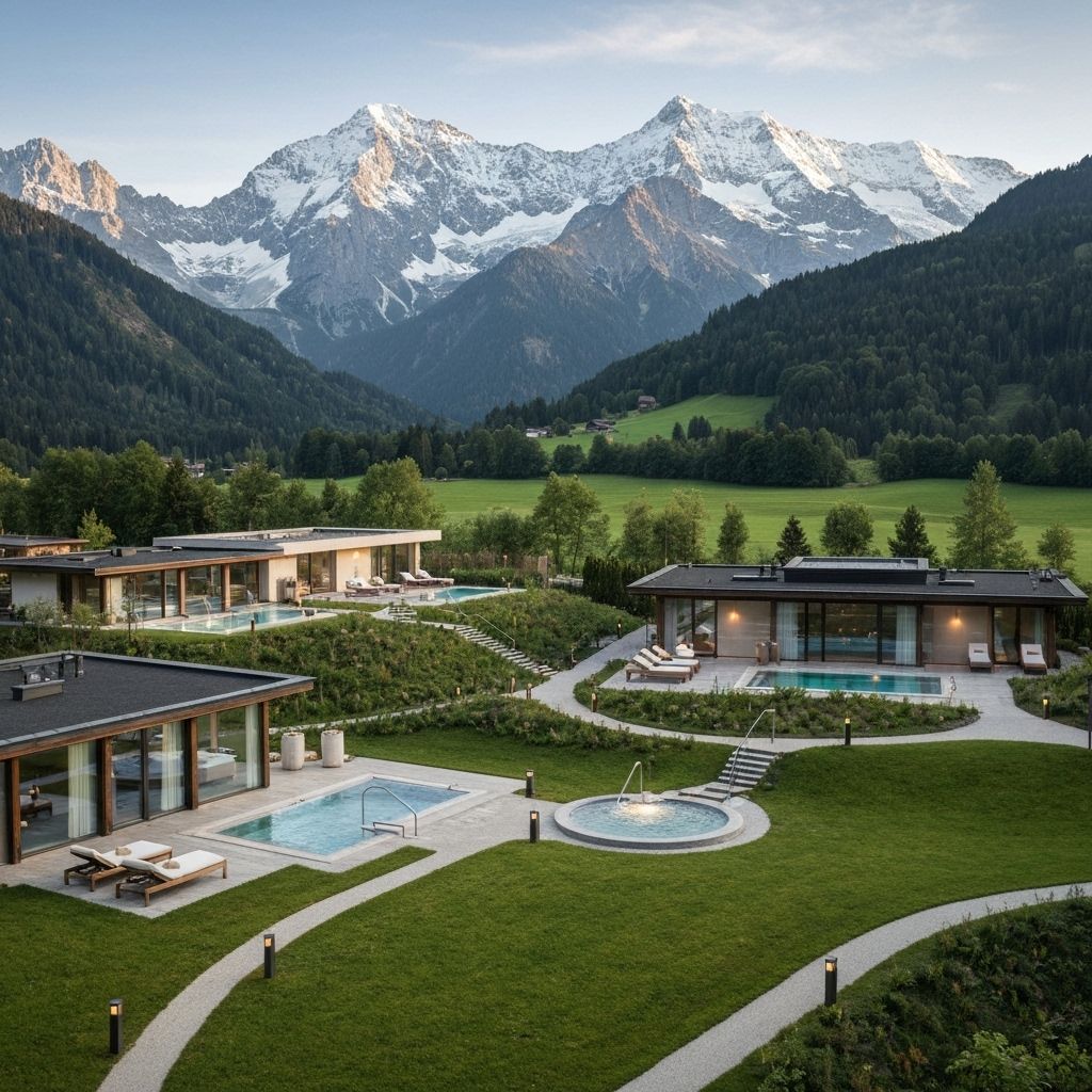 Tranquil Waters Wellness Retreat - Serene landscape with mountains and peaceful waters
